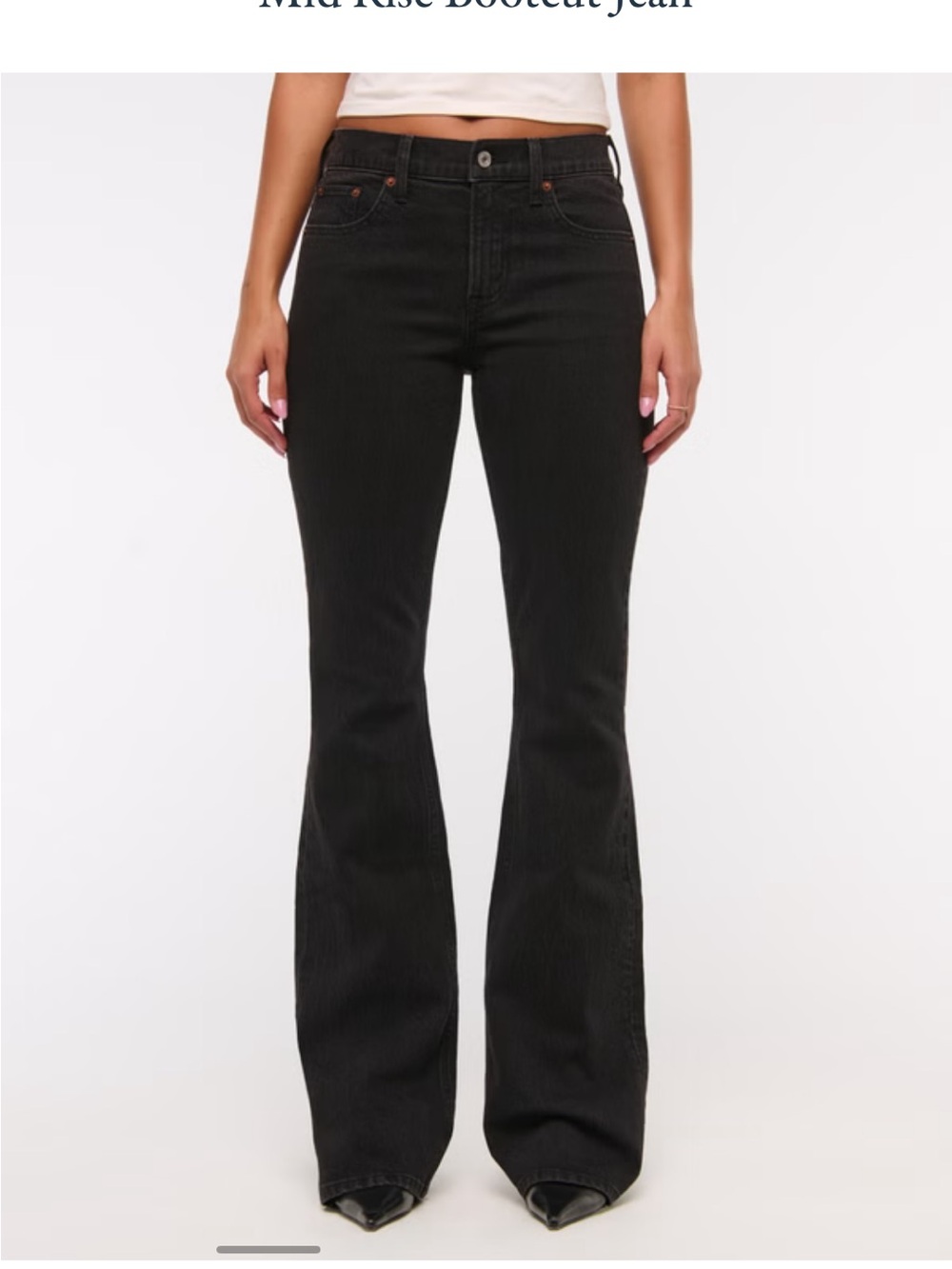 Abercrombie mid-Rise Black Bootcut Jeans